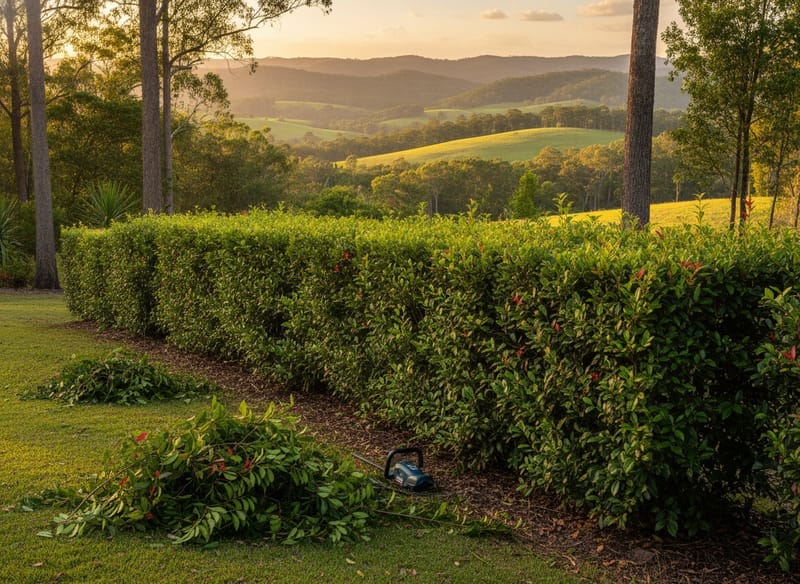 Hedge Trimming performed by Bundaberg Arborist in the Bundaberg