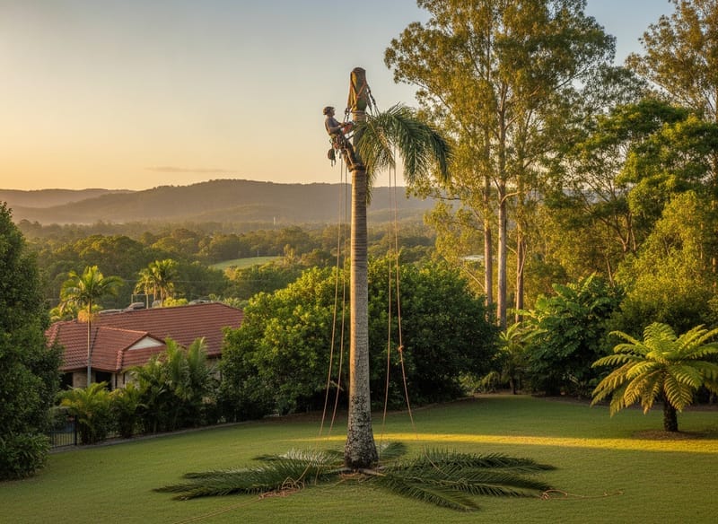 Palm Tree Removal performed by Bundaberg Arborist in the Bundaberg